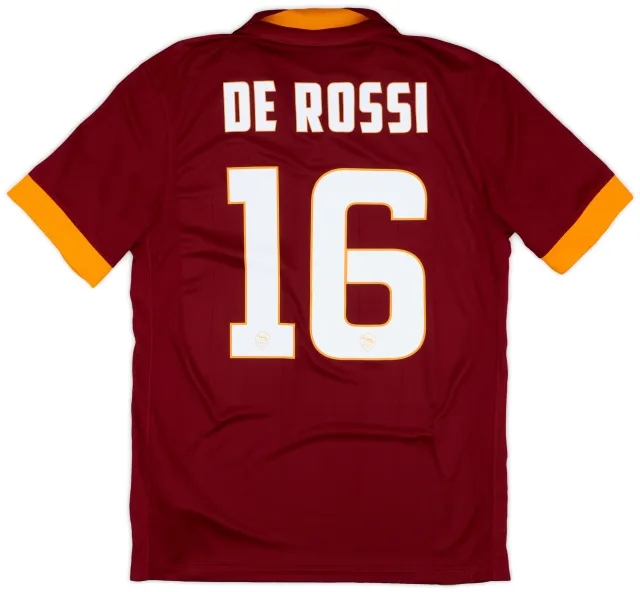 2014-15 Roma Home Shirt De Rossi #16 - 10/10 - (M)