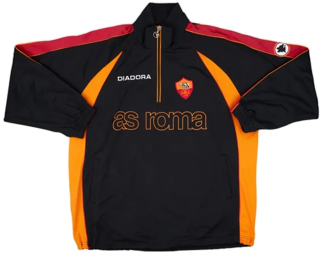 1999-00 Roma Diadora 1/4 Zip Drill Top - 8/10 - (XXL)