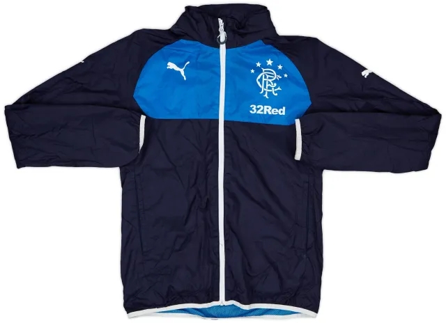 2015-16 Rangers Puma Hooded Rain Jacket - 8/10 - (M)