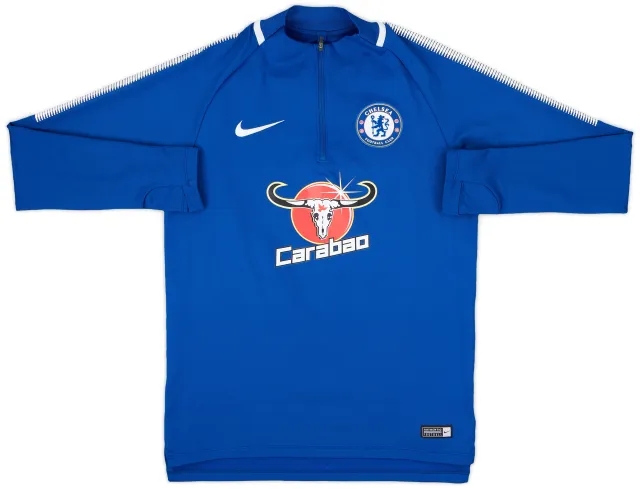 2017-18 Chelsea Nike 1/4 Zip Training Top - 9/10 - (S)