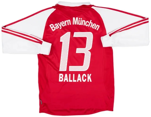 2003-04 Bayern Munich Home L/S Shirt Ballack #13 - 7/10 - (S)