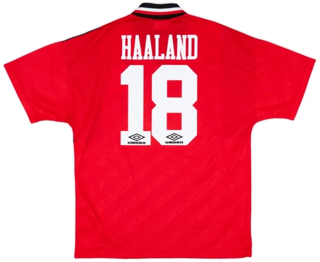 1994-96 Nottingham Forest Home Shirt Haaland #18 - 9/10 - (L)