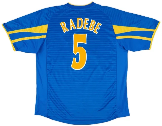 2001-03 Leeds United Away Shirt Radebe #5 - 9/10 - (XL)