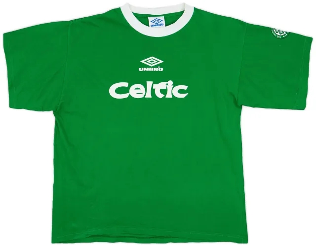 1998-99 Celtic Umbro Cotton Tee - 8/10 - (L)