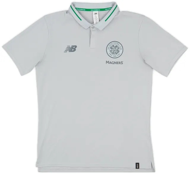 2018-19 Celtic New Balance Polo Shirt - 8/10 - (M)