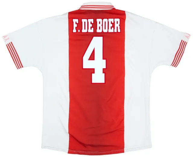 1997-98 Ajax Home Shirt F. De Boer #4 - 7/10 - (L)