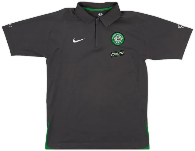 2005-06 Celtic Nike 1/4 Zip Polo Shirt - 8/10 - (M)