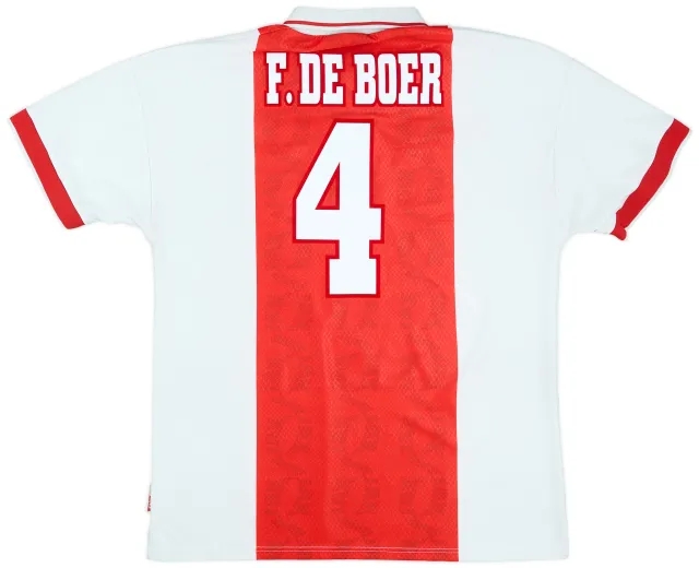 1998-99 Ajax Home Shirt F.De Boer #4 - 6/10 - (L)