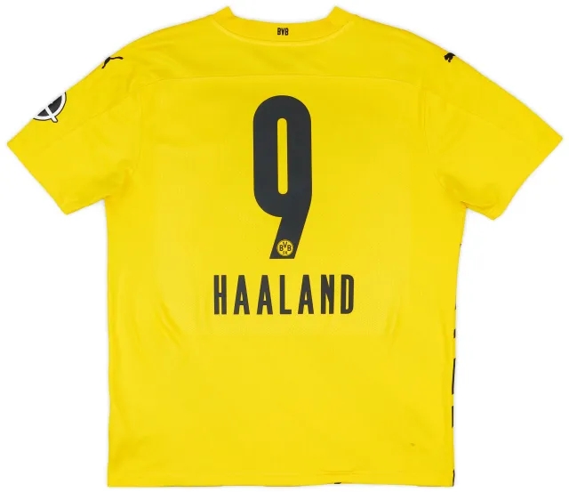 2020-21 Borussia Dortmund Home Shirt Haaland #9 - 8/10 - (L)