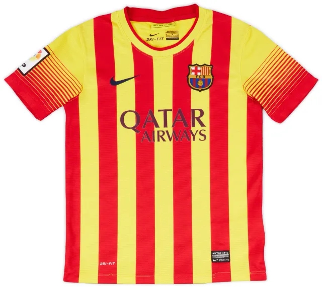 2013-15 Barcelona Away Shirt - 7/10 - (M.Boys)