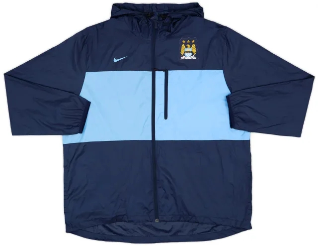 2014-15 Manchester City Nike Hooded Track Jacket - 8/10 - (XXL)