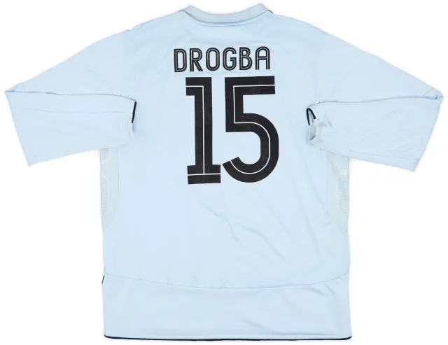 2005-06 Chelsea Away L/S Shirt Drogba #15 - 5/10 - (XL)