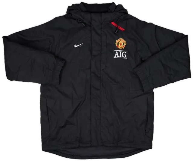 2007-08 Manchester United Nike Hooded Rain Jacket - 8/10 - (L)
