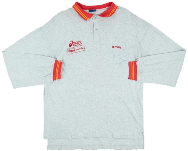 1994-95 Roma Asics Polo L/S Shirt - 7/10 - (L)