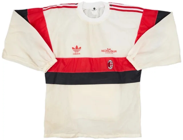 1990-92 AC Milan adidas Hooded Drill Top - 5/10 - (S)