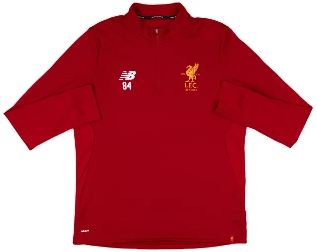 2017-18 Liverpool New Balance Player Issue 1/4 Zip Drill Top #84 - 8/10 - (L)