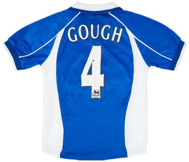 2000-02 Everton Home Shirt Gough #4 - 6/10 - (M.Boys)