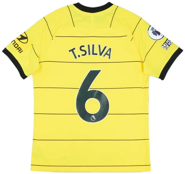 2021-22 Chelsea Authentic Away Shirt T.Silva #6 - 8/10 - (M)