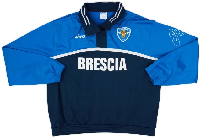 2007-08 Brescia Asics 1/4 Zip Training Top - 8/10 - (L)
