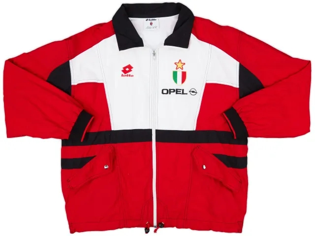1995-96 AC Milan Lotto Track Jacket - 9/10 - (XXL)
