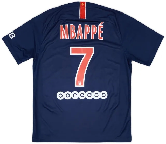 2018-19 Paris Saint-Germain Home Shirt Mbappe #7 - 9/10 - (M)