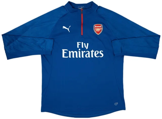 2017-18 Arsenal Puma 1/4 Zip Training Top - 8/10 - (XL)