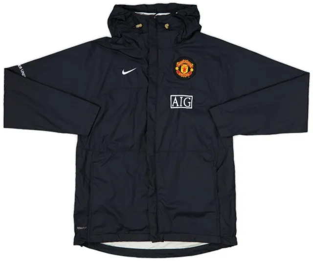 2008-09 Manchester United Nike Hooded Rain Jacket - 8/10 - (S)