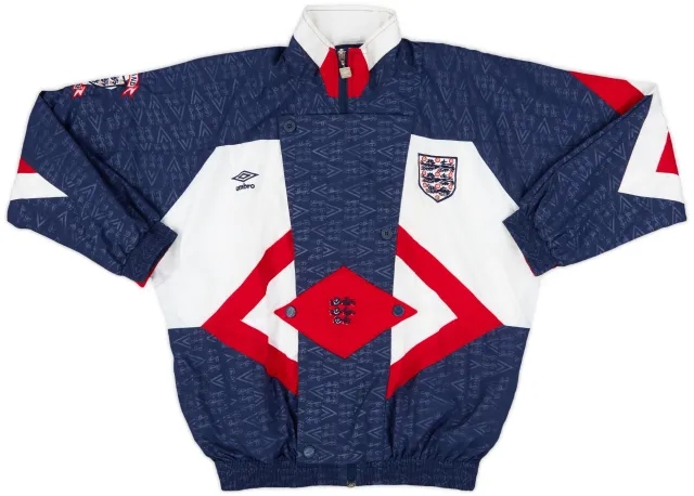 1990-92 England Umbro Track Jacket - 9/10 - (L.Boys)