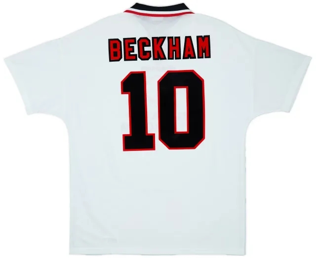 1996-97 Manchester United Away Shirt Beckham #10 - 8/10 - (XL)