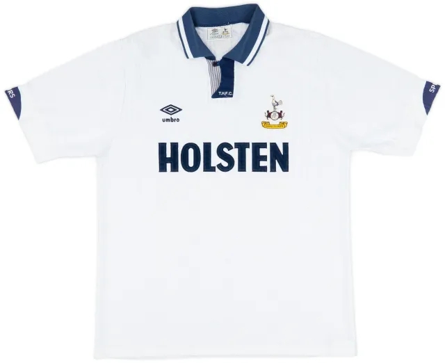 1991-93 Tottenham Home Shirt - 8/10 - (L)