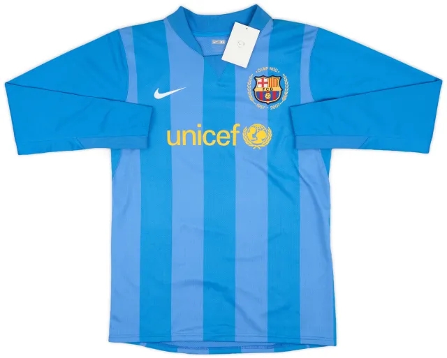 2007-08 Barcelona Authentic GK Shirt (XL.Boys)