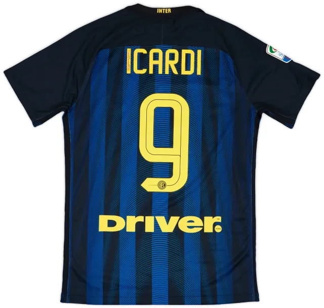 2016-17 Inter Milan Authentic Home Shirt Icardi #9 - 6/10 - (M)
