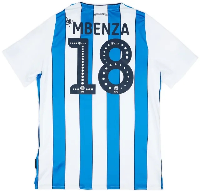 2019-20 Huddersfield Match Issue Home Shirt Mbenza #18