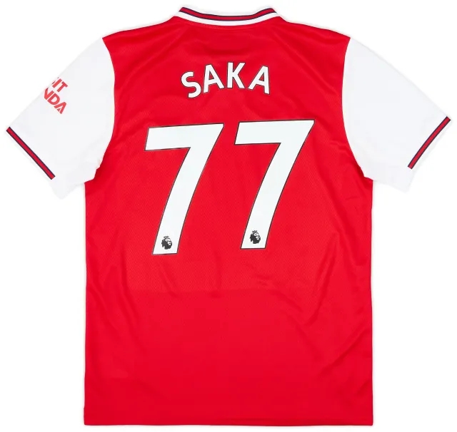 2019-20 Arsenal Home Shirt Saka #77 - 9/10 - (M)