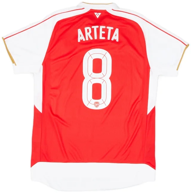 2015-16 Arsenal Home Shirt Arteta #8 - 8/10 - (L)