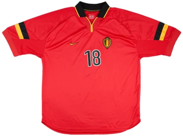 1999-00 Belgium Match Issue Home Shirt #18
