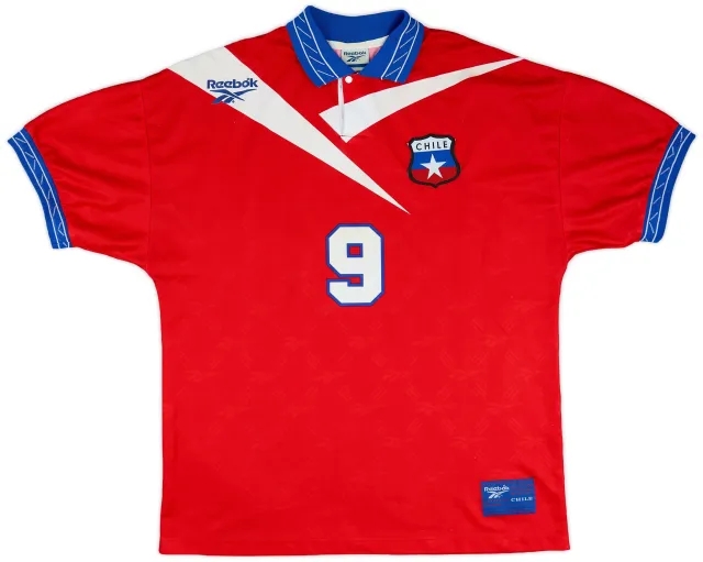 1997-99 Chile Home Shirt #9 (Zamorano) - 8/10 - (L)