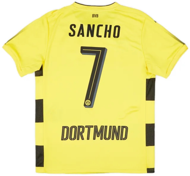 2017-18 Borussia Dortmund Home Shirt Sancho #7 - 6/10 - (M)