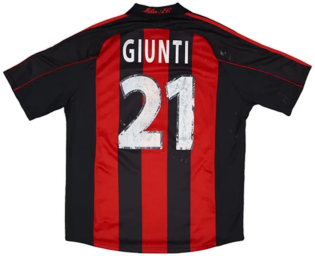 2000-01 AC Milan Match Issue Home Shirt Giunti #21