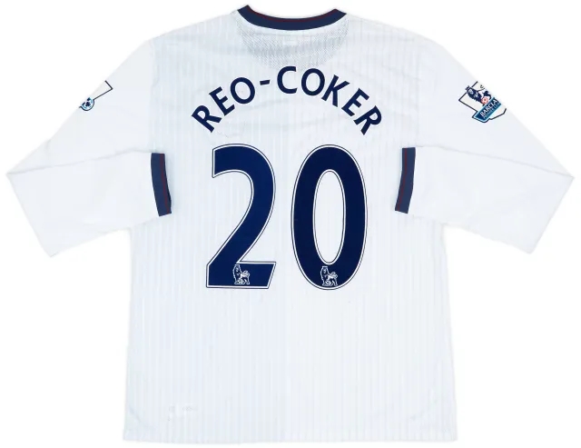 2009-10 Aston Villa Match Issue Away L/S Shirt Reo-Coker #20