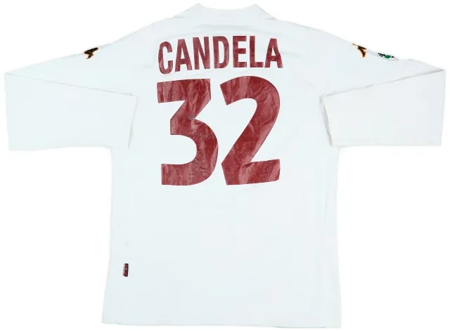 2000-01 Roma Match Issue Away L/S Shirt Candela #32