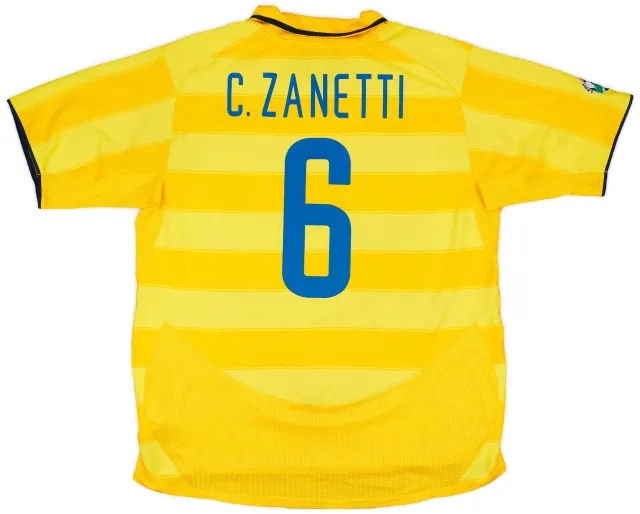 2003-04 Inter Milan Match Issue Away Shirt C. Zanetti #6