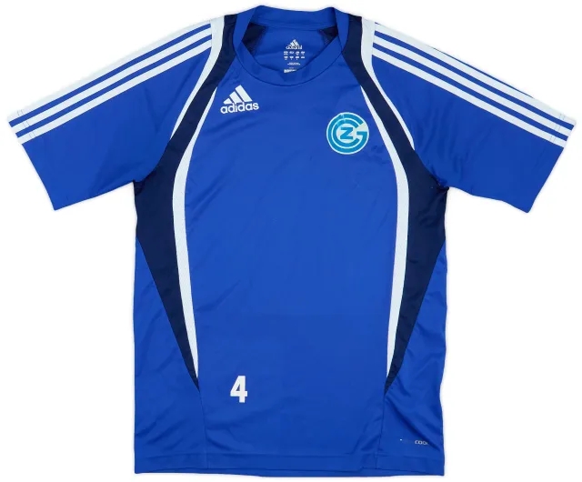 2009-10 Grasshoppers adidas Youth Player Issue Training Shirt #4 - 7/10 - (XL.Boys)