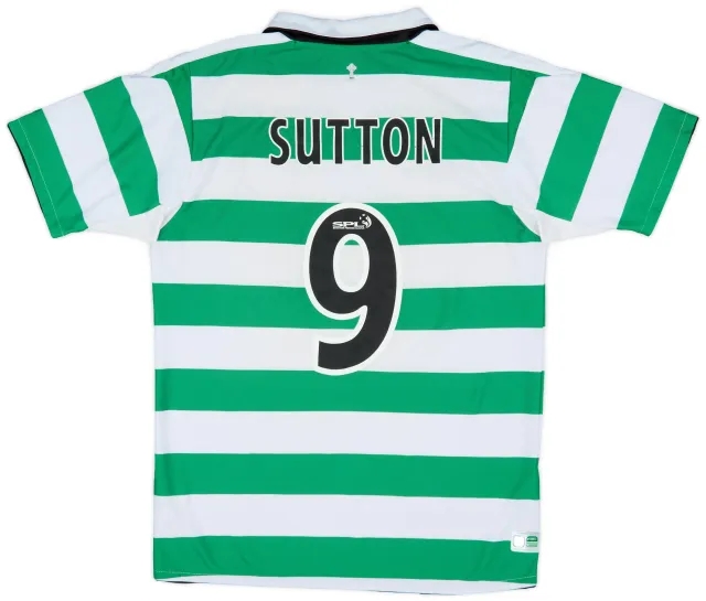 2004-05 Celtic Home Shirt Sutton #9 - 7/10 - (M)