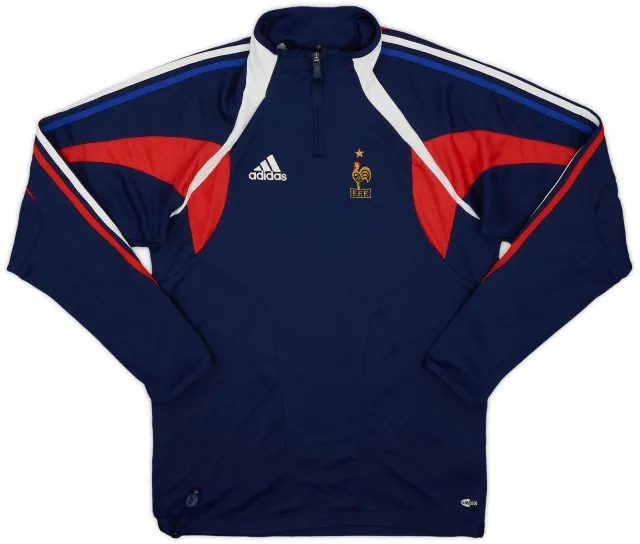 2004-06 France adidas 1/4 Zip Drill Top - 8/10 - (S)