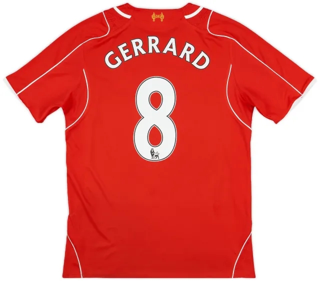 2014-15 Liverpool Home Shirt Gerrard #8 - 6/10 - (M)