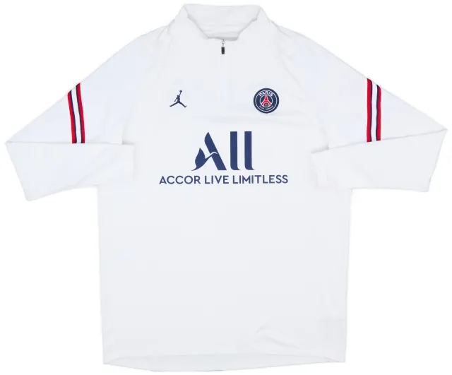 2021-22 Paris Saint-Germain Nike x Jordan 1/4 Zip Training Top - 9/10 - (XL)