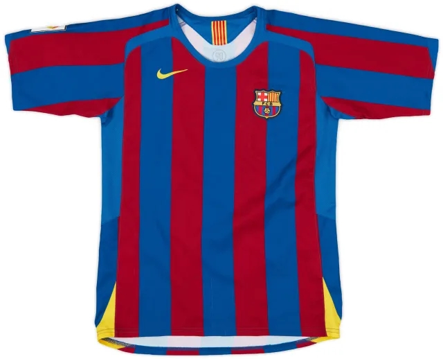 2005-06 Barcelona Home Shirt - 8/10 - (L.Boys)