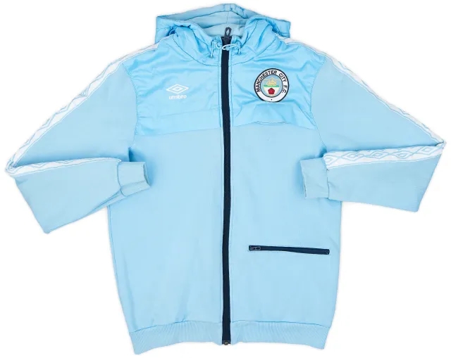 2010-11 Manchester City Umbro 'Diamond Series' Retro Style Hooded Top - 6/10 - (M)