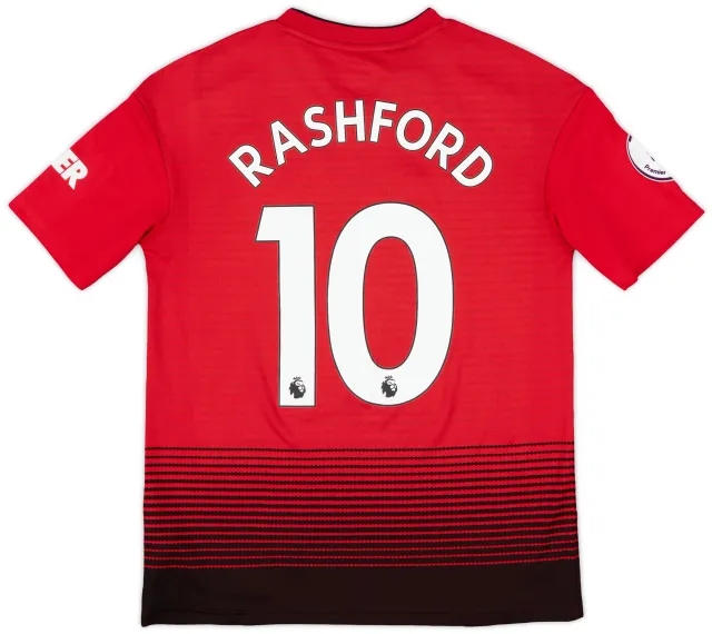 2018-19 Manchester United Home Shirt Rashford #10 - 8/10 - (XL.Boys)